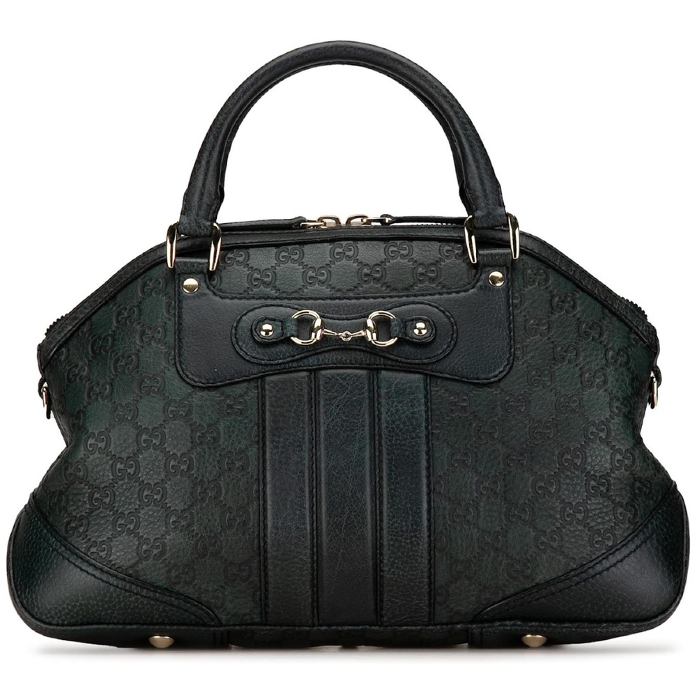 Guccissima Medium Cathrine Dome Satchel Black